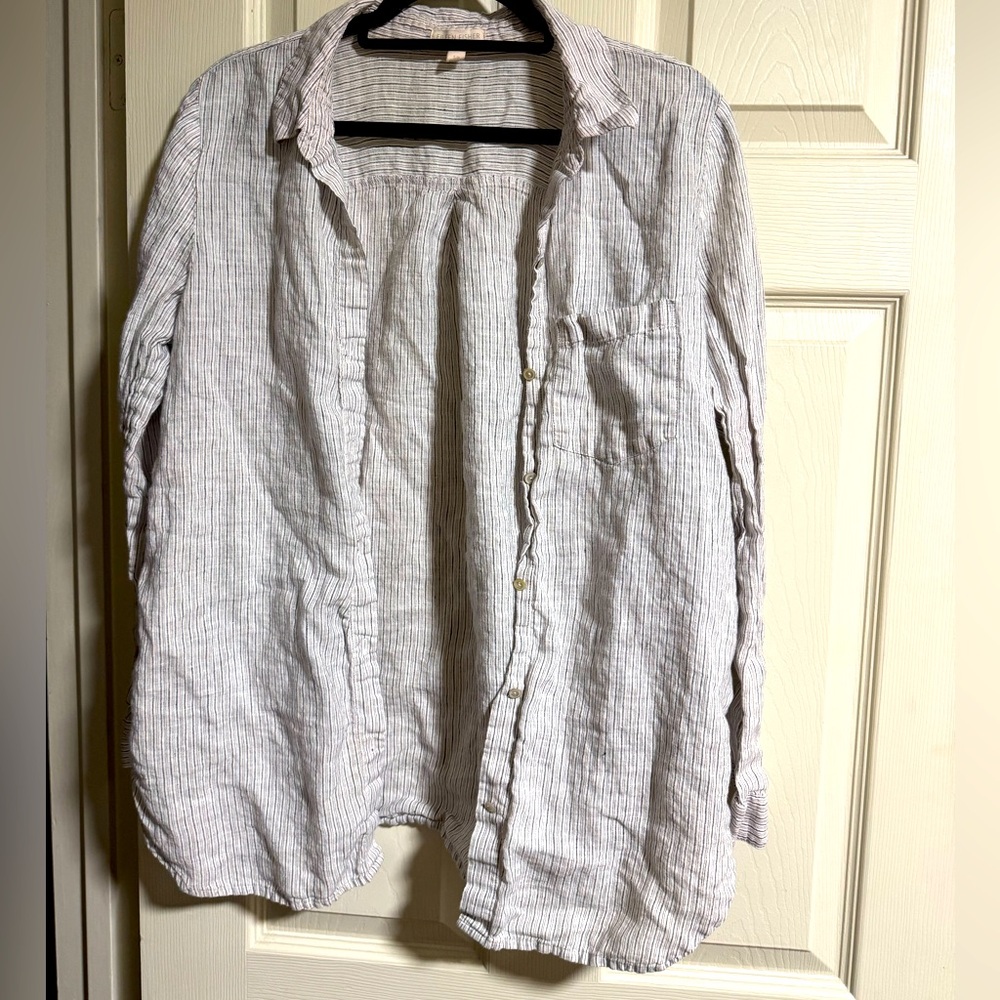 Eileen Fisher light blue button down